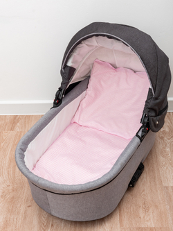 Комплект в коляску Розовая полоска
