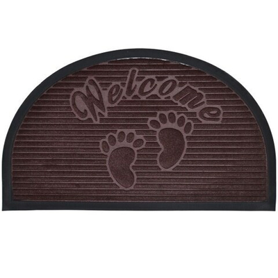 Коврик из полиэстера на резине, полукруг, 45х75 см 1-3 шт. Бордовый