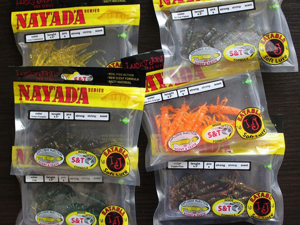 Мягкая приманка Lucky John NAYADA 3.0in (76 мм), цвет PA03, 7 шт/уп