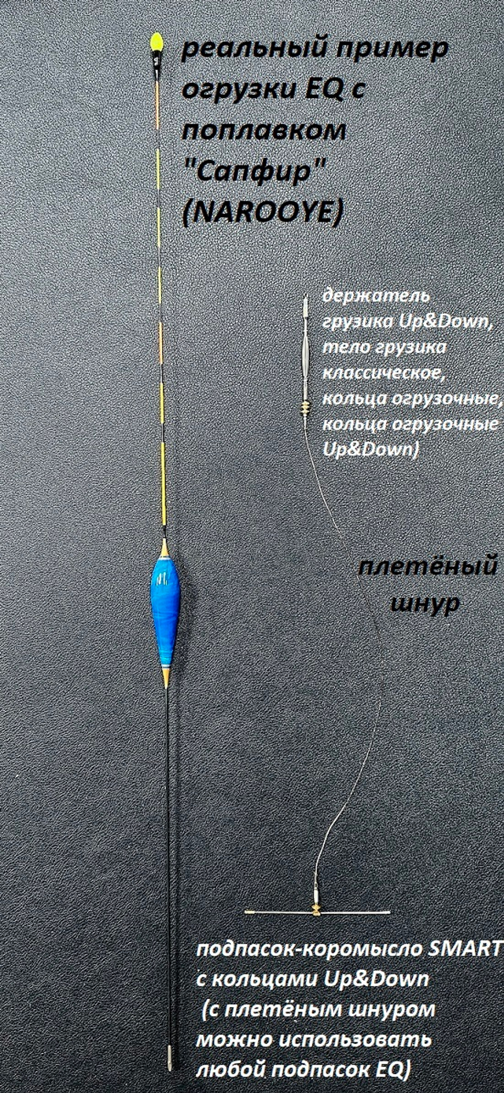 Держатель грузика Up&Down под плетёный шнур/быстросъемное соединение