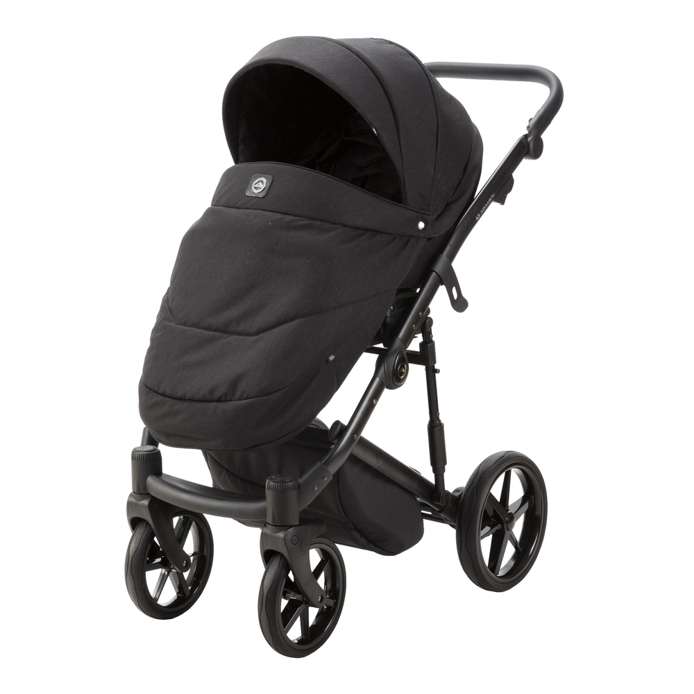 Детская универсальная коляска Adamex MOBI LUX TK-53 (2в1) Черная ткань