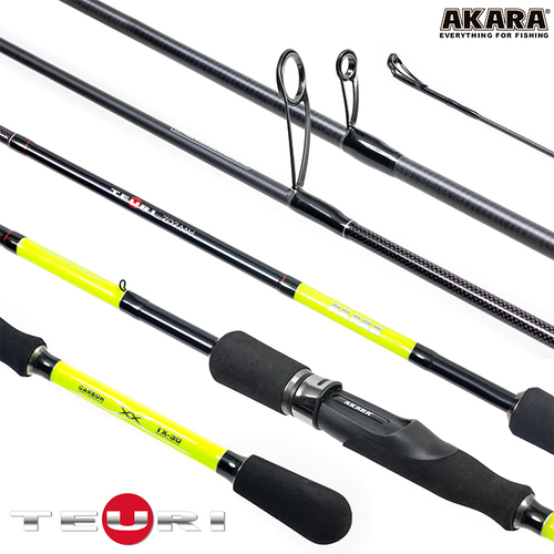 Спиннинг штекерный угольный 2 колена Akara Teuri MHS702 TX-30 (14-35) 2,1 м