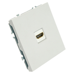 Розетка HDMI 2.0 Type A (механизм), STEKKER, серия Эмили, RST00-5118-01, белый фарфор, soft touch 50163