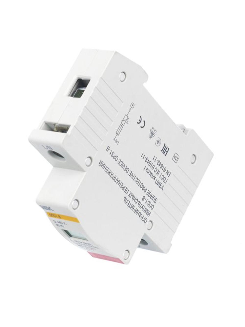 Ограничитель перенапряжения ОПС1-B 1P KARAT IEK MOP20-1-B