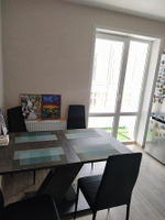 Раздвижной кухонный стол Флоренция 136 80 75 см обеденный стол прямоугольный, современный дизайн, цвет Цемент/Титан