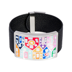 Браслет Fiore Luna на черном кожаном ремешке CB01318-12 M