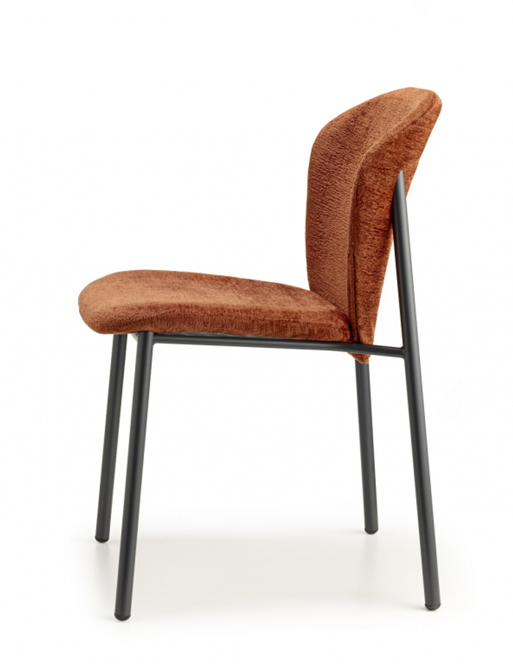 Стул с обивкой Scab Design Finn, антрацит, терракотовый