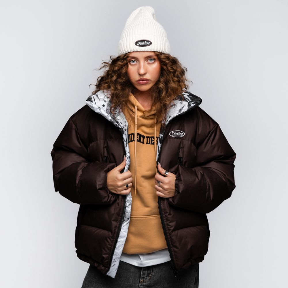 Шапка Dissident Oval Logo молочная