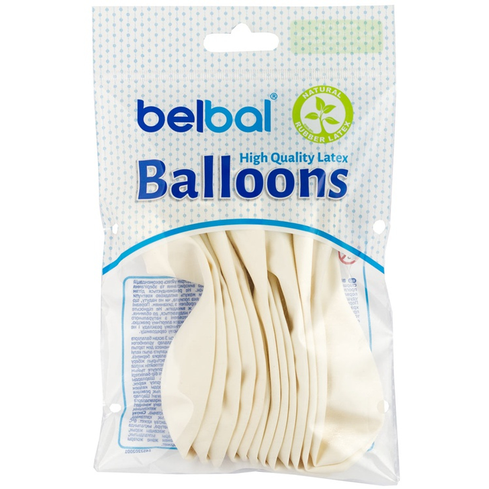 Шар латексный Экстра Набор 12 шт Пастель 36 см (Белый)