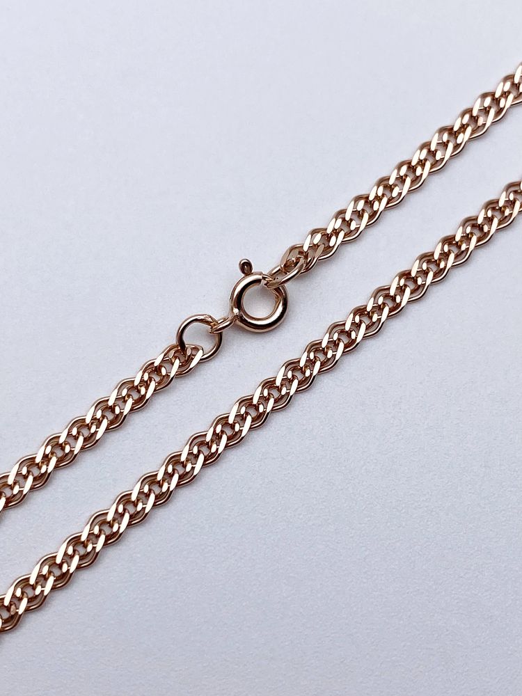 Цепь из серебра/Нонна граненая/Позолота