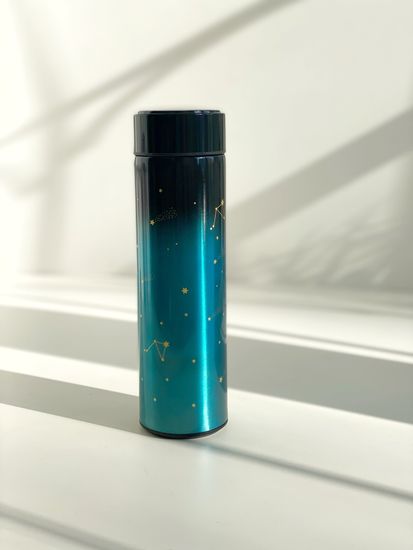 Термос "Созвездие", 500 мл, с термометром, голубой