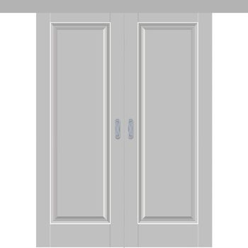 Межкомнатная двустворчатая дверь купе экошпон Profil Doors 93U манхэттен глухая