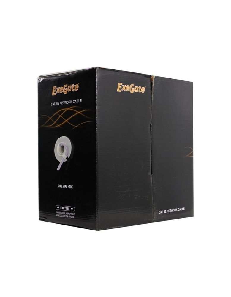 Exegate EX281809RUS Кабель ExeGate SFTP4-C5e-CU-S24-IN-PVC-GY-305 SFTP 4 пары кат.5e Exegate медь, 24AWG, экран, бухта 305м, серый, PVC
