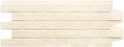Фасадная панель "Состаренный кирпич Стандарт" - Молочный