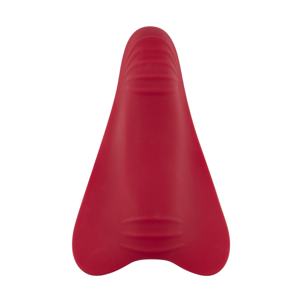 Малиновая силиконовая вибровкладка в трусики (Цвет: красный)