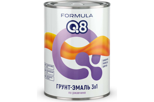 ГРУНТ- ЭМАЛЬ ПО РЖАВЧИНЕ "FORMULA Q8" матовая, ГОЛУБАЯ  0,9 КГ (1/14)
