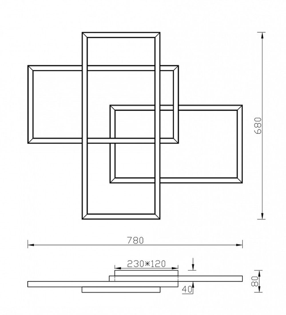 Накладной светильник Maytoni Line MOD015CL-L80B4K