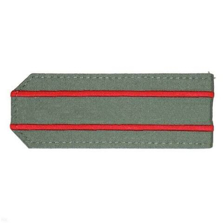 Погоны оливковые с 2 вышитыми красными просветами