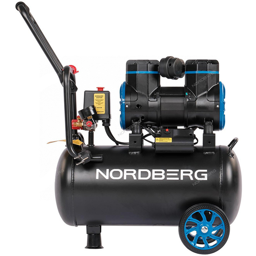 NORDBERG (NCEO24/250) Компрессор безмасляный 220 В, ресивер 24 л, 250 л/мин
