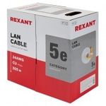 Кабель витая пара неэкранированный UTP 4PR 24AWG нг(А)-HF cat 5e CU оранжевый [305м] Rexant (провод для интернета) 01-0049