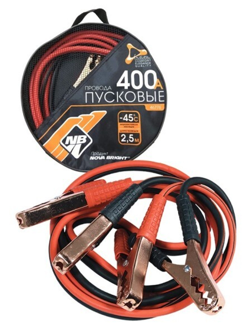 Провода прикуривателя /400 А/ 2,5 м в сумке, Nova Bright-fusion /морозостойкие/ (Nova Bright)