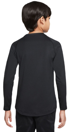 Детская теннисная футболка Nike Pro Dri-FIT Long Sleeve Top - Black