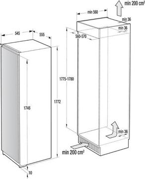 Встраиваемый холодильник Asko R31831i