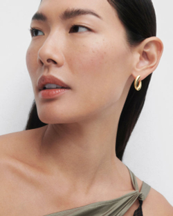 Серьги Helix Hoops серебро 925 пробы покрытое золотом