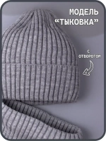 Шапка для мальчика со снудом осенняя