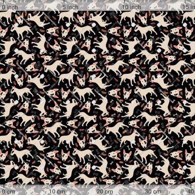 Собаки. Бультерьер на чёрном фоне by Helen Reveur 1000 DPI