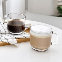 Кружка 440 мл прозрачная "Stack Noir Caffe Premio" d 9,8 см h9,5 см стекло Ocean [6]