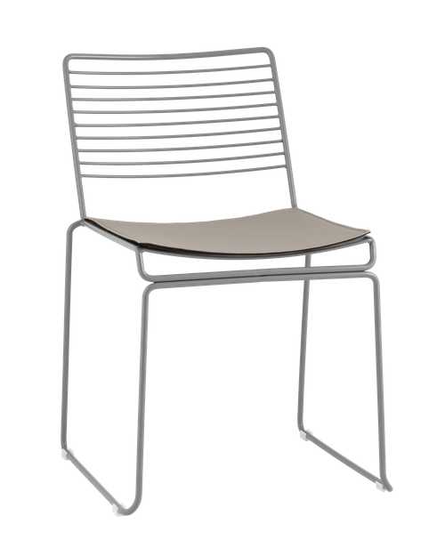 Стул обеденный Danny серый с подушкой