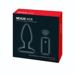 Чёрная вибровтулка NEXUS ACE MEDIUM с дистанционным управлением - 12 см. (Цвет: черный)