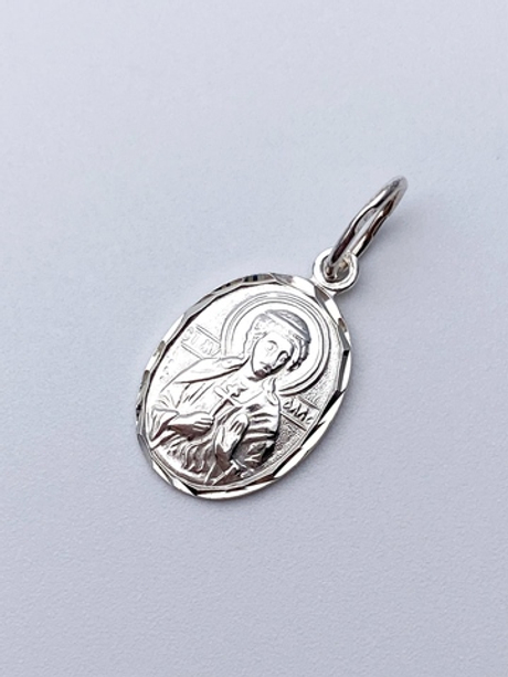 Образок из серебра/Без покрытия/Подвижное ухо/Алла