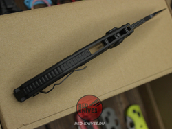 Нож Microtech Stitch Tactical Black + пружина - тактический черный, рукоять нейлон