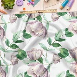 Ткань кулирная гладь цветочный поцелуй