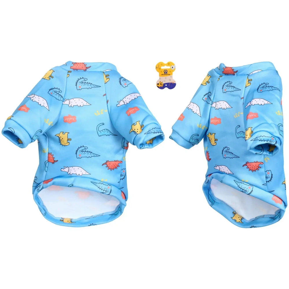 Кофта - толстовка для мелких пород собак «BRO Style», принт динозаврики, р XL