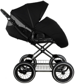 Детская коляска Roan Bass Next Classic d12 2.0 2 в 1 BNC/85/2 Caviar/Black/руч.Cappuccino