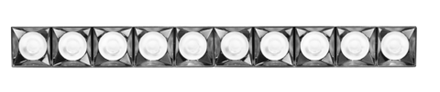 Donolux Led св-к встраиваемый,  20W,  383х74, 8мм,  H39, 8мм,  1800Lm,  38°,  3000К,  Ra80,  IP20,  UGR16,  корп