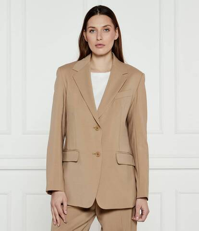 Хлопковый пиджак MATERIA Weekend MaxMara - бежевый(150410916)