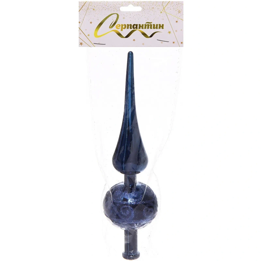 Верхушка на ёлку 23 см «Волшебный узор», Сапфир