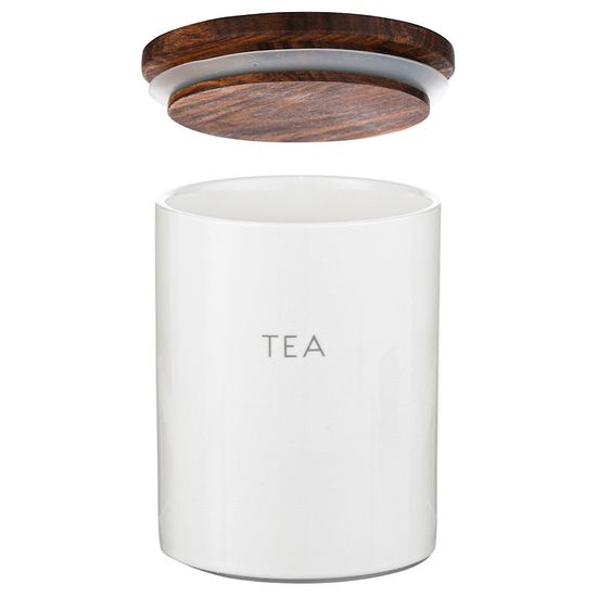 Банка керамическая для хранения чая, 650 мл, белая