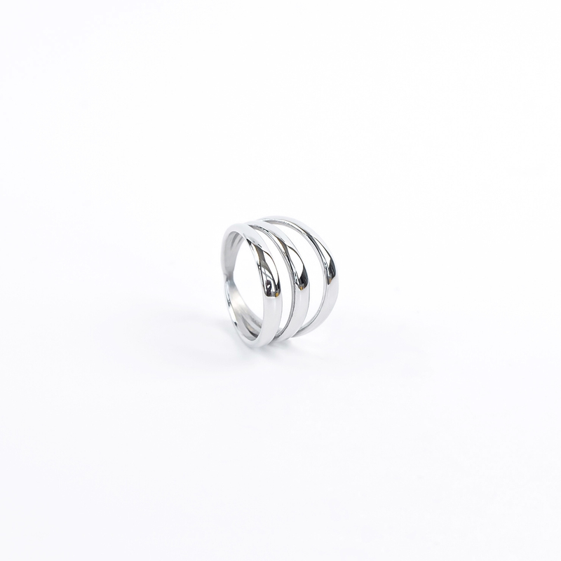 Кольцо ТРОЙНОЕ silver