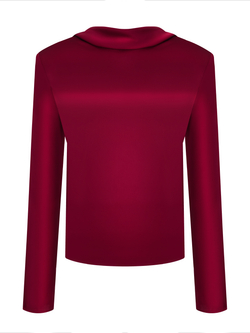 Блуза из атласа с открытой спиной