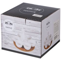 ТАРЕЛКА ДЛЯ ЯИЦ LEFARD "NATIVE" НА ПОДСТАВКЕ 14,5*12,5 СМ (КОР=18ШТ.)