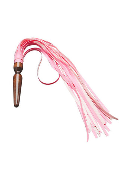 Плеть из искусственной кожи с анальной втулкой "Комета" (розовый) (Цвет: коричневый, розовый)