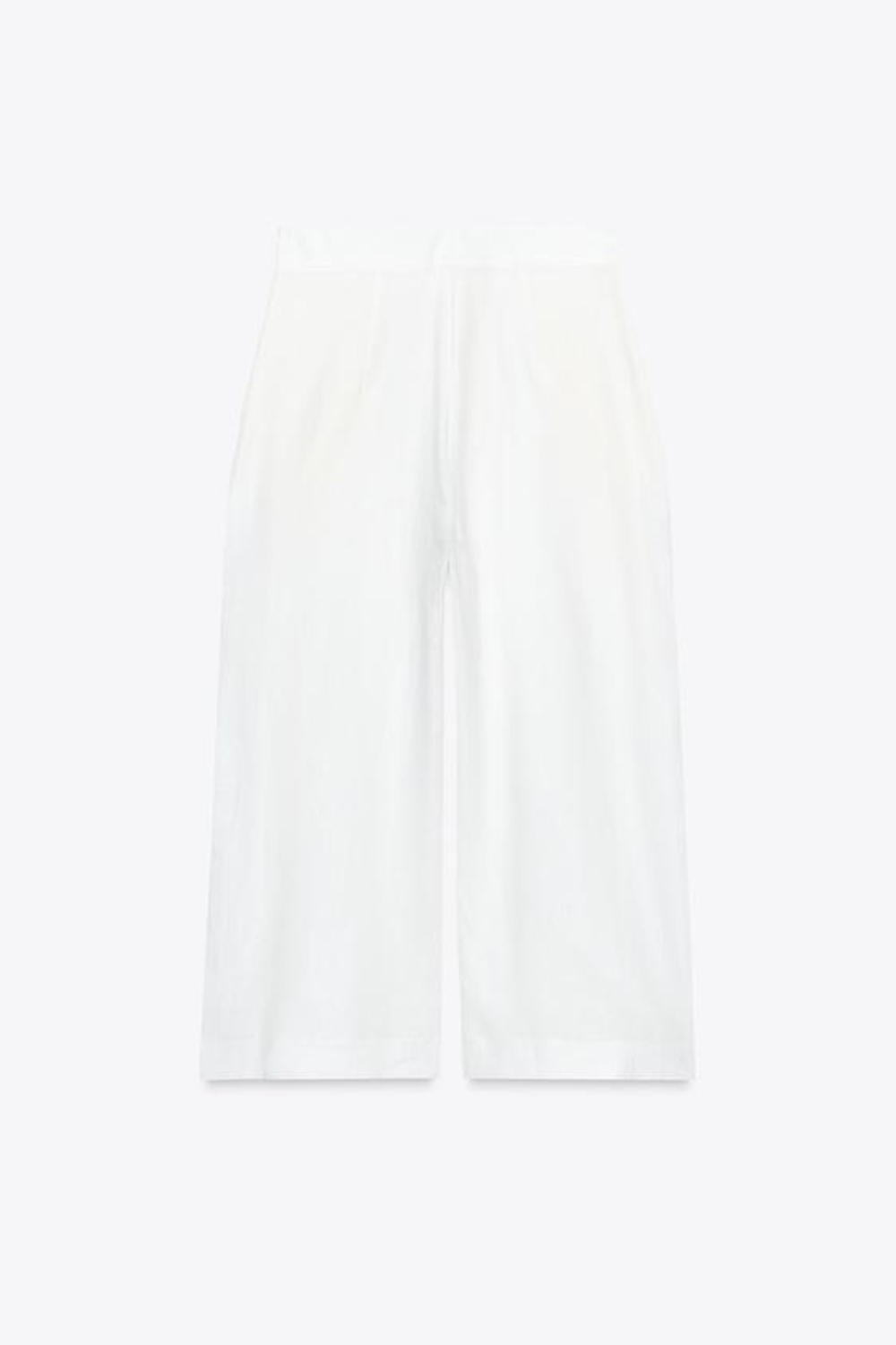 ZARA БРЮКИ С ЗАЩИПАМИ ОБЪЕМНОГО КРОЯ — ZW COLLECTION, БЕЛЫЙ