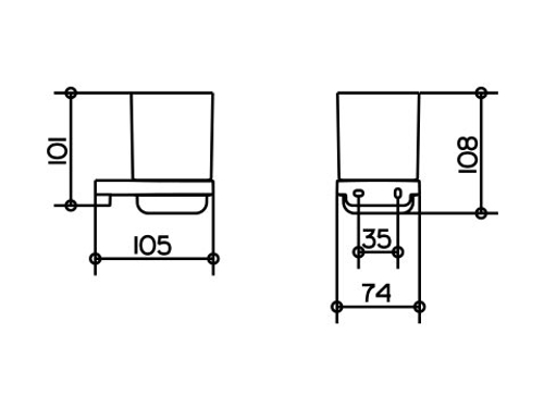 Стакан Keuco Collection Moll подвесной, хром (12750019000)
