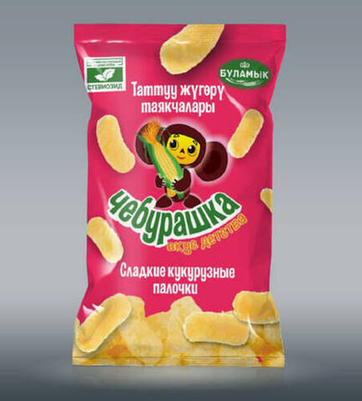 Кукурузные  палочки ЧЕБУРАШКА 150 г.