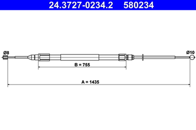 ATE - 24372702342-ATE - Cable Pull, parking brake